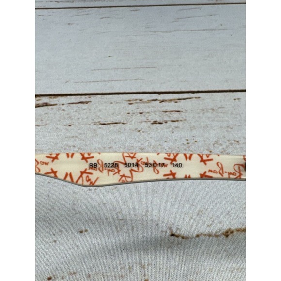 Ray Ban RB5228 5014 Full Rim Black Eyeglasses Frame 53-17 140 Replacement Frames - Picture 6 of 6